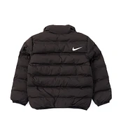 Nike Little Boys 4-7 Long Sleeve Wraparound-Swoosh Debossed Quilted Puffer Jacket