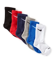 Nike Little Boys 4-7 Performance Crew Socks 6-Pack