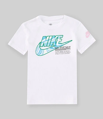 Nike Little Boys 4-7 Short-Sleeve Micro-Text-Logo T-Shirt