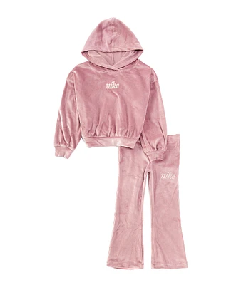 Nike Little Girls 2T-6X Long-Sleeve Frosting Logo Hoodie & Matching Flare-Leg Leggings Set