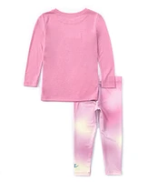 Nike Little Girls 2T-6X Long Sleeve Logo T-Shirt & Printed Dri-FIT Leggings Set