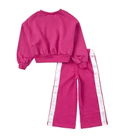 Nike Little Girls 2T-6X Long Sleeve Shine Fleece Sweatshirt & Matching Jogger Pant Set