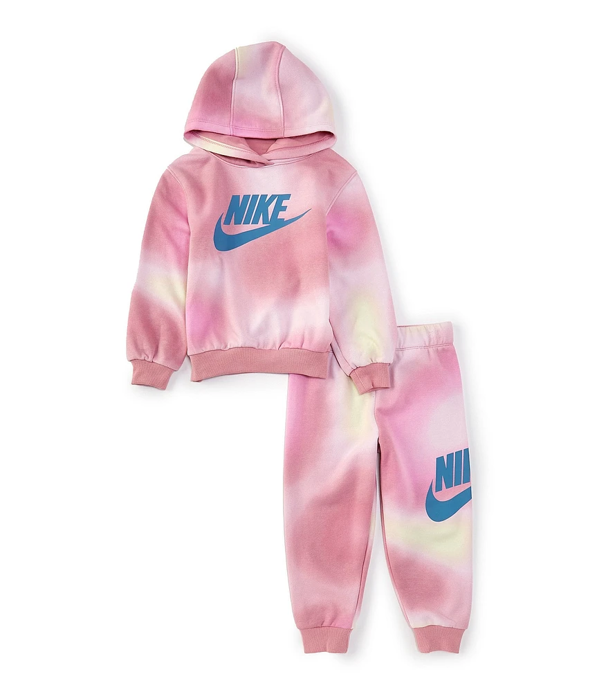 Nike Little Girls 2T-6X Long-Sleeve Solarized Printed Fleece Hoodie & Matching Jogger Pant Set