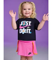 Nike Little Girls 2T-6X Short Sleeve Just Believe Scooter Set
