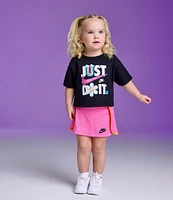 Nike Little Girls 2T-6X Short Sleeve Just Believe Scooter Set