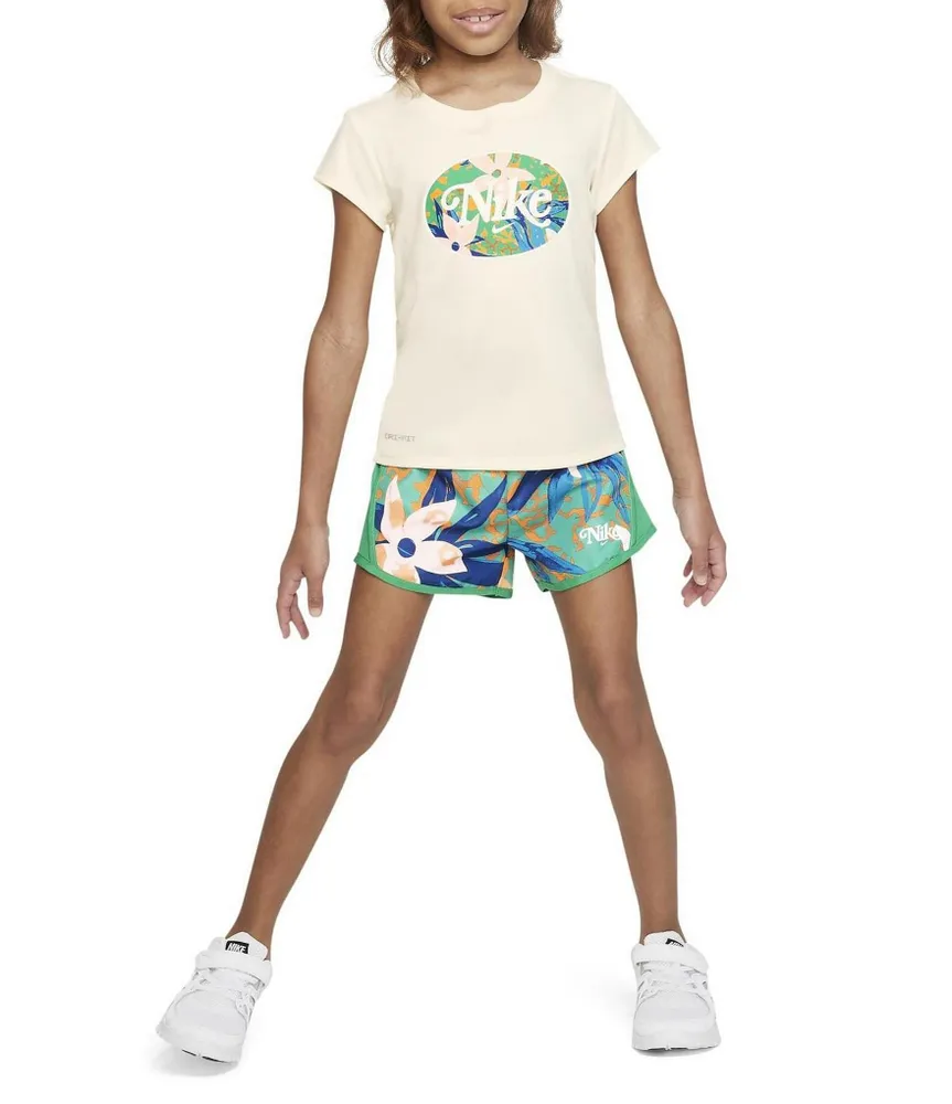 Nike Little Girls 2T-6X Short-Sleeve Nike Logo Tee & Tropical
