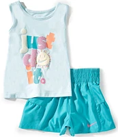 Nike Little Girls 2T-6X Sleeveless Sunny Swoosh JDI Tank & Shorts Set