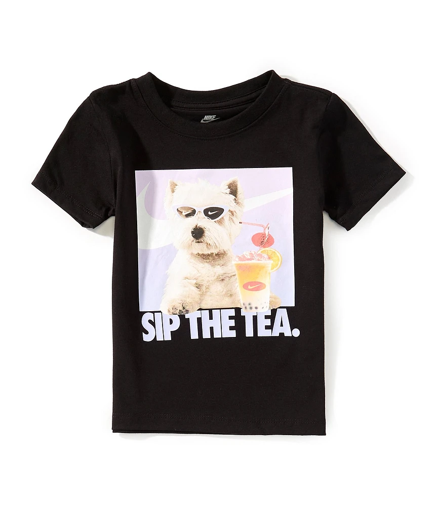 Nike Little Girls 4-6X Sip The Tea Short Sleeve T-Shirt
