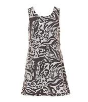 Nike Little Girls 4-6X Sleeveless Wildflower Print Drop-Waist Dress