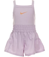 Nike Little Girls 4-6X Sunny Swoosh Runsie Romper