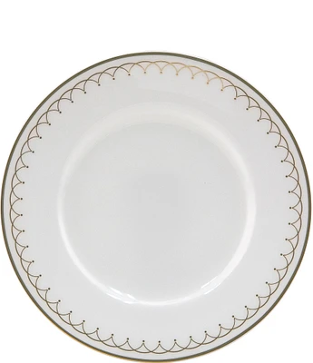 Nikko Lattice Gold Scalloped Bone China Bread & Butter Plate