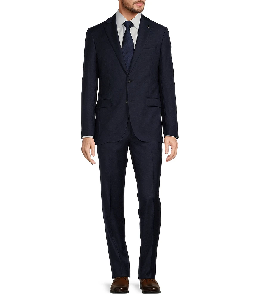 No Ordinary Joe by Ted Baker London Modern Fit Flat Front Solid Pattern 2-Piece Suit