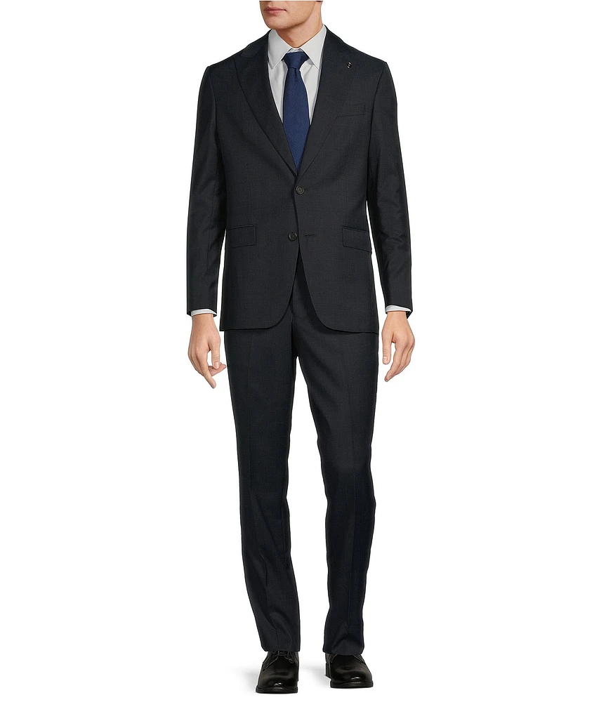 No Ordinary Joe by Ted Baker Modern Fit Flat Front Solid Pattern 2-Piece Suit