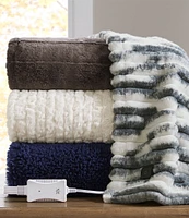 Noble Excellence Brushed Faux Fur Electric Throw