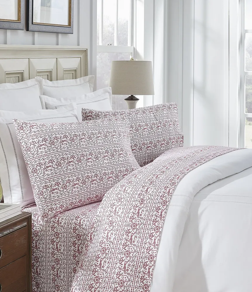 Southern Living Portuguese Flannel Fair Isle Sheet Set