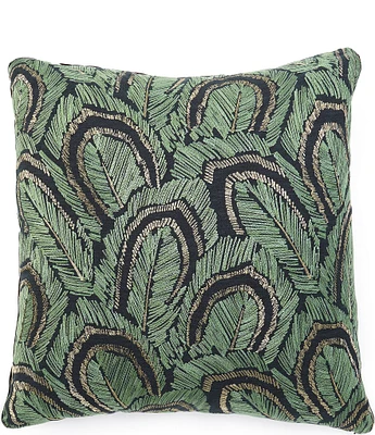 Noble Excellence Villa By Noble Excellence Embroidered Leaf Filled Euro Sham