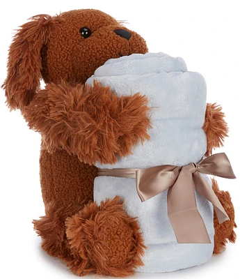 Noble Excellence Warm Shop Collection Boykin Dog Plush and Throw Set