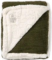 Noble Excellence Warm Shop Collection Palmer Ribbed Faux Fur Throw