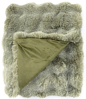 Noble Excellence Warm Shop Collection Vernon Carved Faux Fur Throw