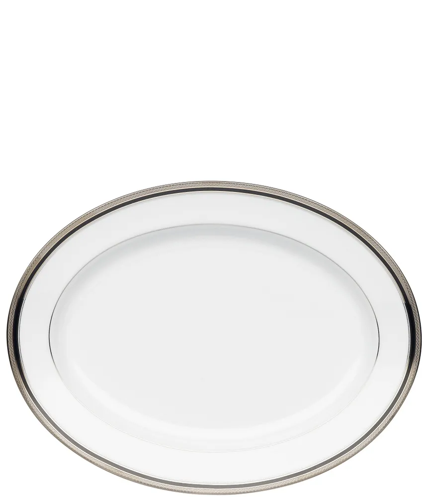 Noritake Austin Platinum Porcelain Oval Platter