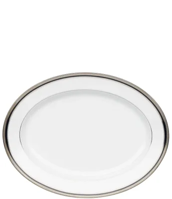 Noritake Austin Platinum Porcelain Oval Platter