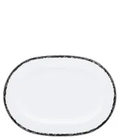 Noritake Black Rill Collection Oval Platter