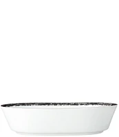 Noritake Black Rill Collection Oval Serving Bowl