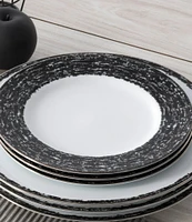 Noritake Black Rill Collection Salad Plates, Set of 4