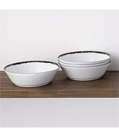 Noritake Black Rill Collection Soup Bowls, Set of 4