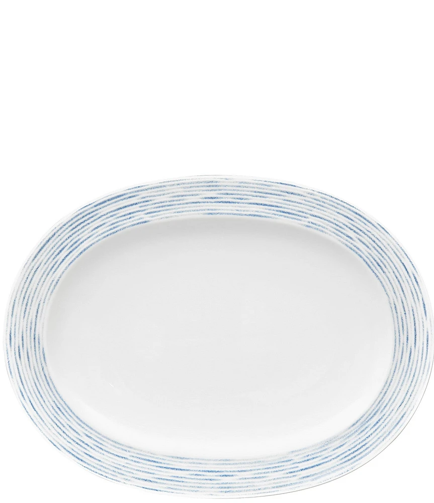 Noritake Blue Hammock 14#double; Porcelain Oval Platter