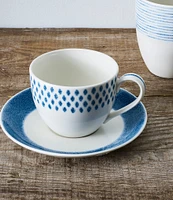 Noritake Blue Hammock Collection Dotted Cups, Set of 4