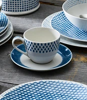 Noritake Blue Hammock Collection Dotted Cups, Set of 4