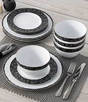 Noritake Rill Collection 12-Piece Set, Service For 4