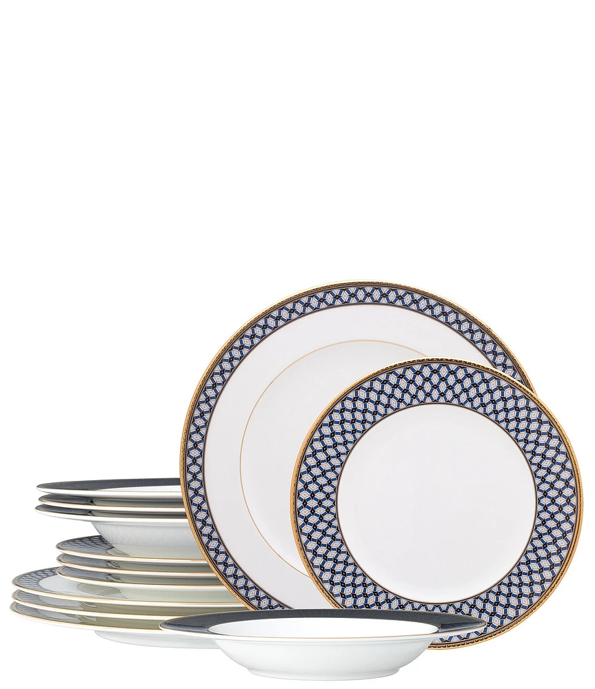 Noritake Blueshire Collection 12-Piece Set, Service For 4