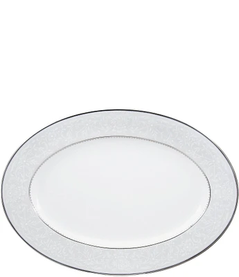 Noritake Brocato Oval Bone China Platter 16-Inches