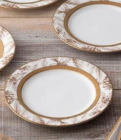 Noritake Charlotta Gold Holiday Harvest Appetizer Plates, Set of 4