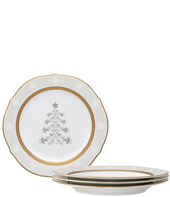 Noritake Charlotta Gold Scalloped Accent Plates, Set of 4