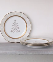 Noritake Charlotta Gold Scalloped Accent Plates, Set of 4