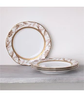 Noritake Charlotta Gold Porcelain Harvest Accent Plates, Set of 4