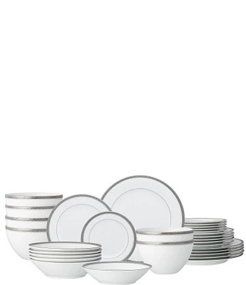 Noritake Charlotta Platinum Collection 30-Piece Set