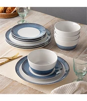 Noritake Colorscapes Layers Collection Coupe Dinner Plates, Set of 4