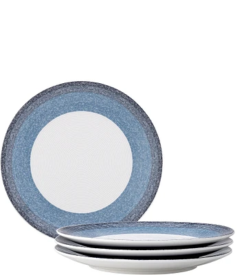 Noritake Colorscapes Layers Collection Coupe Salad Plates, Set of 4