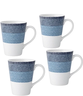 Noritake Colorscapes Layers Collection Mugs, Set of 4