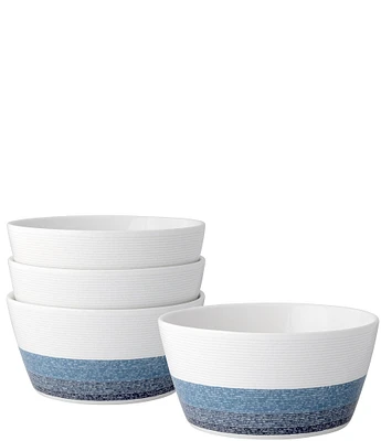 Noritake Colorscapes Layers Collection Soup/Cereal Bowls, Set of 4