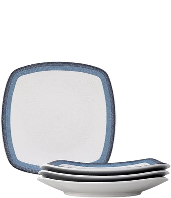 Noritake Colorscapes Layers Collection Square Dinner Plates, Set of 4