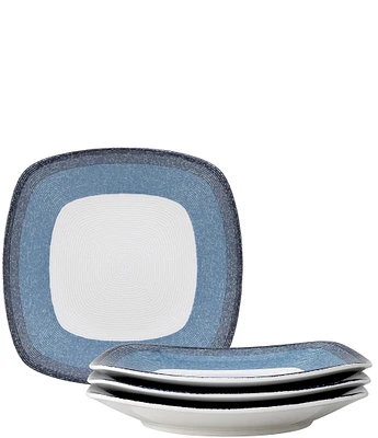 Noritake Colorscapes Layers Collection Square Salad Plates, Set of 4