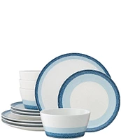 Noritake Colorscapes Layers Collection 12-Piece Coupe Dinnerware Set