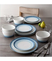 Noritake Colorscapes Layers Collection 12-Piece Coupe Dinnerware Set