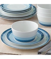 Noritake Colorscapes Layers Collection 12-Piece Coupe Dinnerware Set