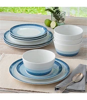 Noritake Colorscapes Layers Collection 12-Piece Coupe Dinnerware Set